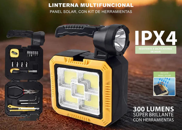 LINTERNA MULTIFUNCIONAL RECARGABLE SOLAR ECOPOWER